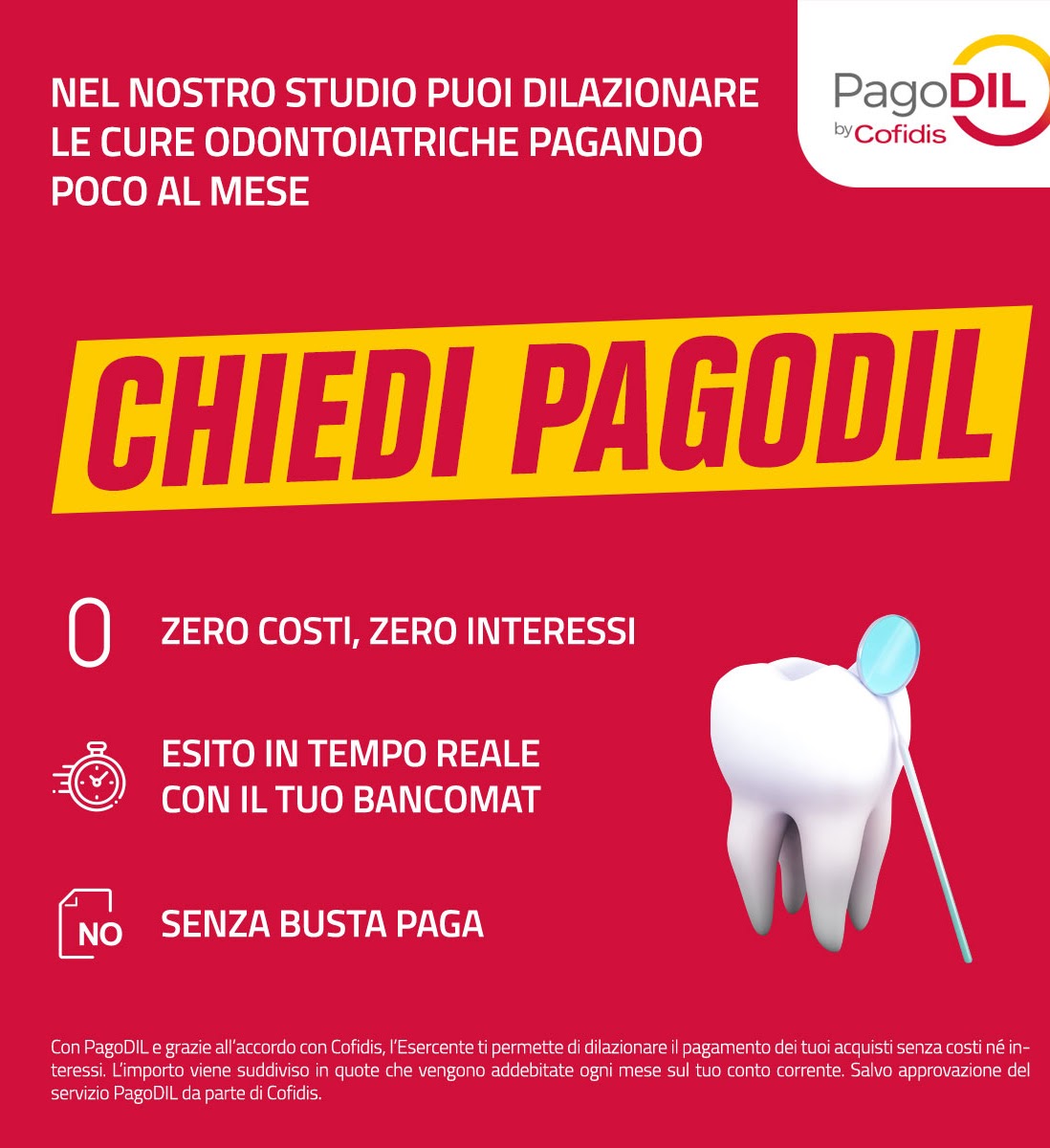 Finanziamenti e pagamento a rate PagoDIL Ambulatorio Idice